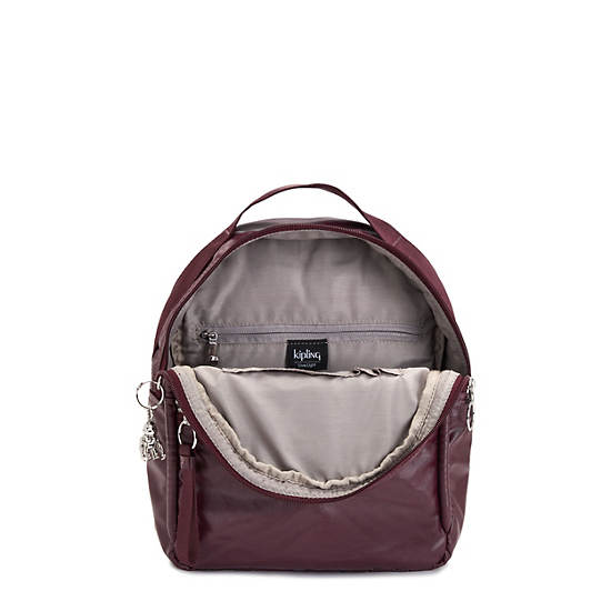 Kipling Kae Klassieke Metallic Rugzak Bordeaux | België 1629UZ